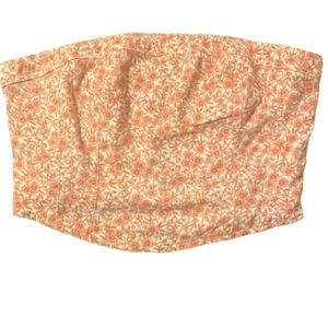 pink floral tube top